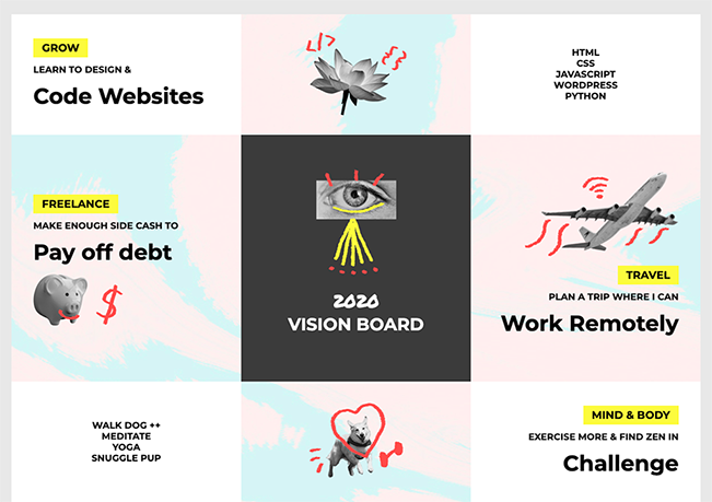 Vision Board Webpage Screenshot